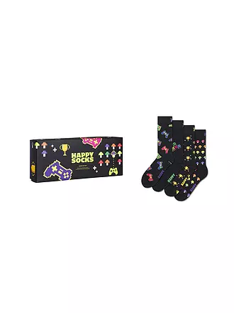 HAPPY SOCKS | Herren Geschenkset 4er Pkg GAMER 41-46 black | 